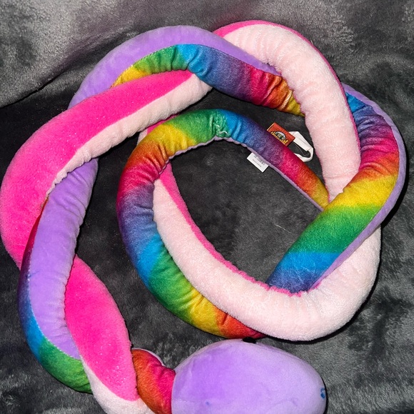 Adventure Planet Snake Plush Twisted Multi Color 57” Stuffed Reptile Pink Purple - Picture 5 of 16
